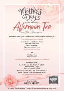 Mothers Day Afternoon Tea at The Heart of England